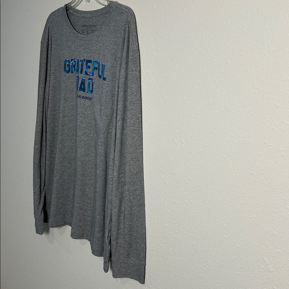 Life is Good Grateful Dad Gray Long sleeve Crusher T-Shirt Size XL - Picture 4 of 11